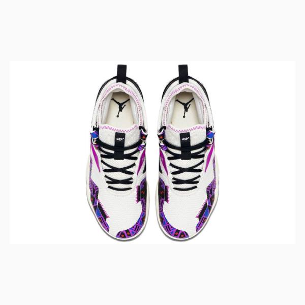 White / Black / Purple Nike Westbrook One Take Quai 54 Basketball Shoes Women's Air Jordan | JD-412PT