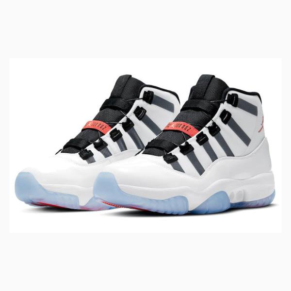 White / Black / Red Nike Adapt 25th Anniversary Basketball Shoes Men's Air Jordan 11 | JD-764HV