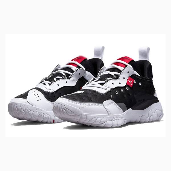 White / Black / Red Nike Delta 2 Chicago Bulls Running Shoes Men's Air Jordan | JD-409BH