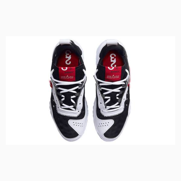 White / Black / Red Nike Delta 2 Chicago Bulls Running Shoes Men's Air Jordan | JD-409BH