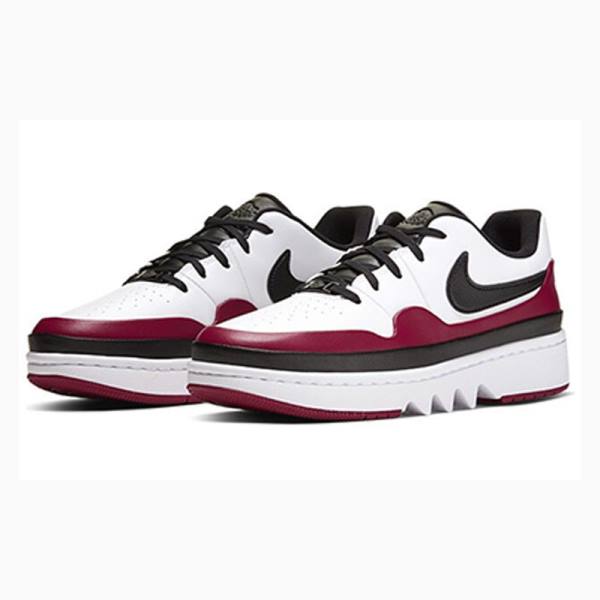 White / Black / Red Nike Jester XX Low Laced Sneakers Women's Air Jordan 1 | JD-675UB