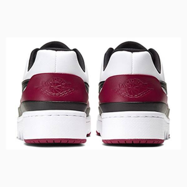 White / Black / Red Nike Jester XX Low Laced Sneakers Women's Air Jordan 1 | JD-675UB