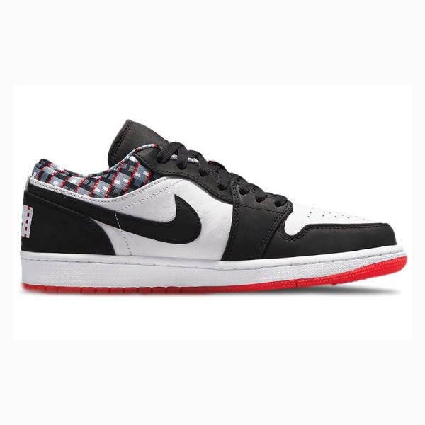 White / Black / Red Nike Low Quai 54 Sneakers Men's Air Jordan 1 | JD-973PE