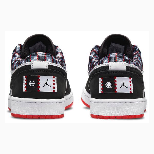 White / Black / Red Nike Low Quai 54 Sneakers Men's Air Jordan 1 | JD-973PE