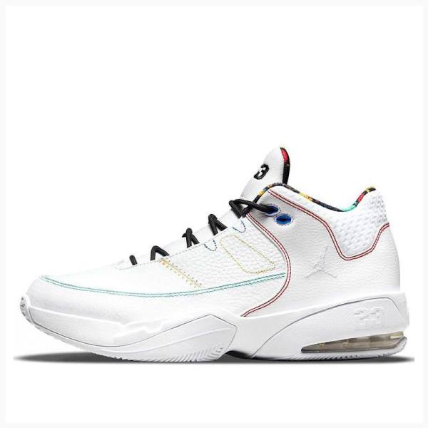 White / Black / Red Nike Max Aura 3 Basketball Shoes Men\'s Air Jordan | JD-510TG