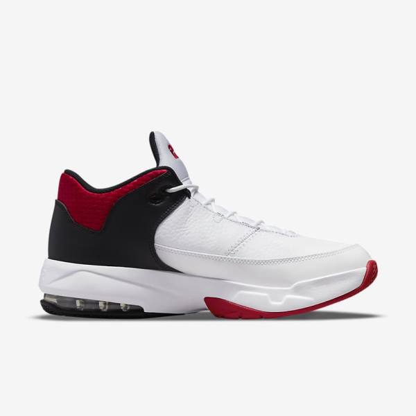 White / Black / Red Nike Max Aura 3 Basketball Shoes Men's Air Jordan | NK054JZI