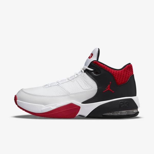 White / Black / Red Nike Max Aura 3 Basketball Shoes Men\'s Air Jordan | NK054JZI