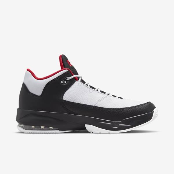 White / Black / Red Nike Max Aura 3 Basketball Shoes Men's Air Jordan | NK869YHP