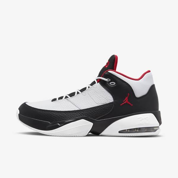 White / Black / Red Nike Max Aura 3 Basketball Shoes Men\'s Air Jordan | NK869YHP