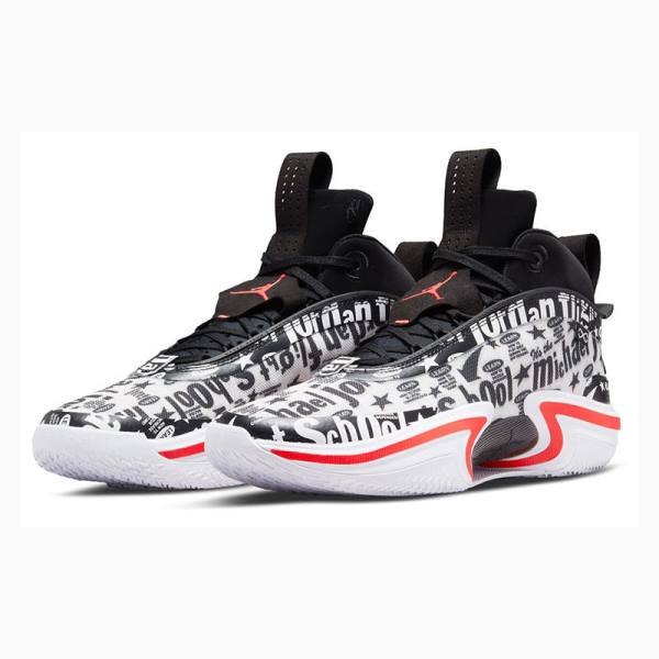 White / Black / Red Nike PF Basketball Shoes Men's Air Jordan 36 | JD-417VY