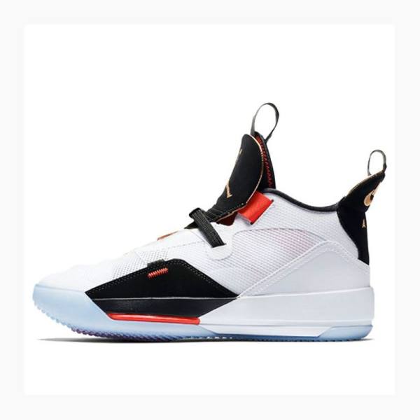 White / Black / Red Nike PF Future Flight Basketball Shoes Men\'s Air Jordan 33 | JD-475SB