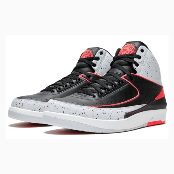 White / Black / Red Nike Retro Black Infrared Basketball Shoes Men's Air Jordan 2 | JD-362VJ