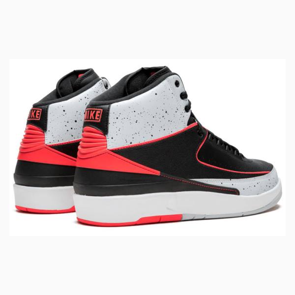 White / Black / Red Nike Retro Black Infrared Basketball Shoes Men's Air Jordan 2 | JD-362VJ