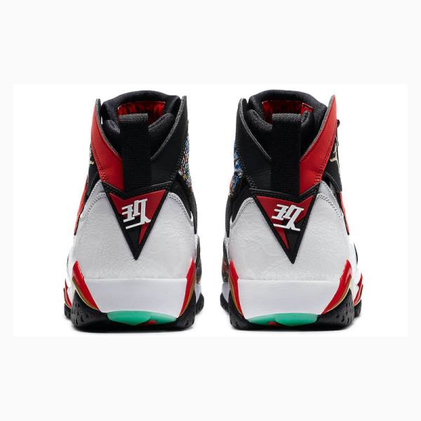 White / Black / Red Nike Retro GC China Edition Basketball Shoes Men's Air Jordan 7 | JD-375JP