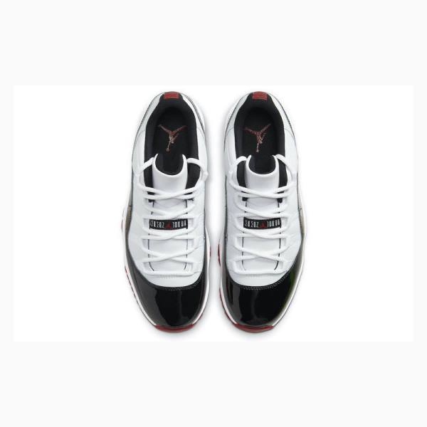 White / Black / Red Nike Retro Low Concord Bred Sneakers Men's Air Jordan 11 | JD-758NL