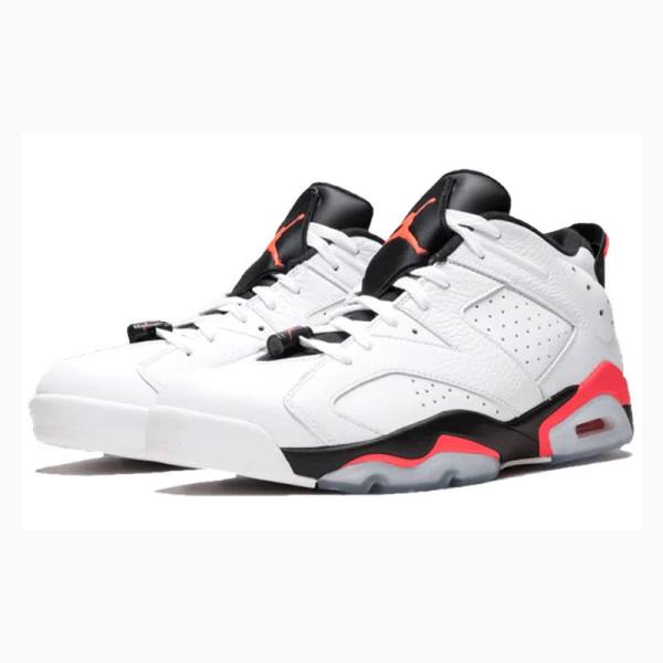 White / Black / Red Nike Retro Low Infrared Sneakers Men's Air Jordan 6 | JD-682AK