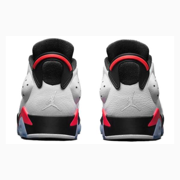 White / Black / Red Nike Retro Low Infrared Sneakers Men's Air Jordan 6 | JD-682AK