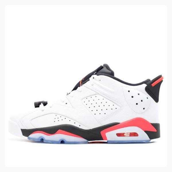 White / Black / Red Nike Retro Low Infrared Sneakers Men\'s Air Jordan 6 | JD-682AK