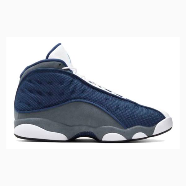 White / Blue / Grey Nike Retro Flint Basketball Shoes Men's Air Jordan 13 | JD-172LI