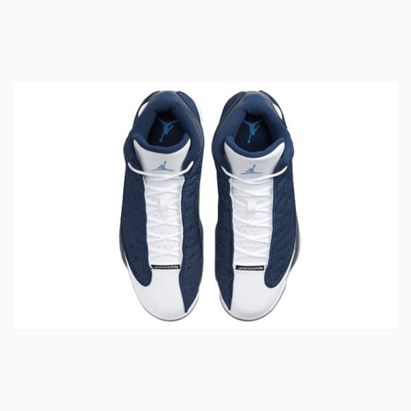 White / Blue / Grey Nike Retro Flint Basketball Shoes Men's Air Jordan 13 | JD-172LI