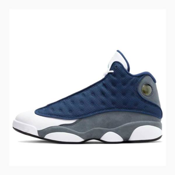 White / Blue / Grey Nike Retro Flint Basketball Shoes Men\'s Air Jordan 13 | JD-172LI