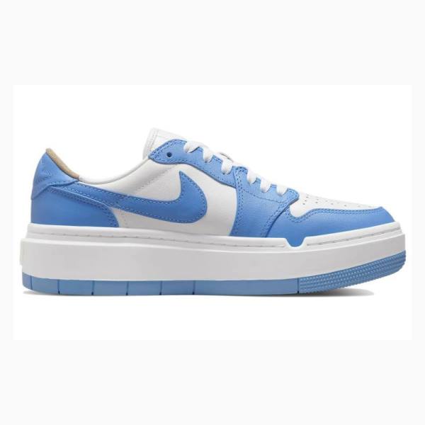 White / Blue Nike Elevate Low SE Sneakers Women's Air Jordan 1 | JD-781BO