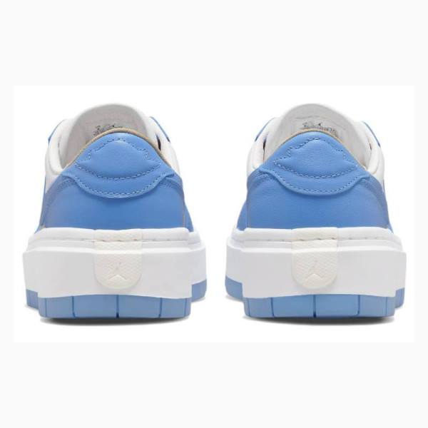 White / Blue Nike Elevate Low SE Sneakers Women's Air Jordan 1 | JD-781BO