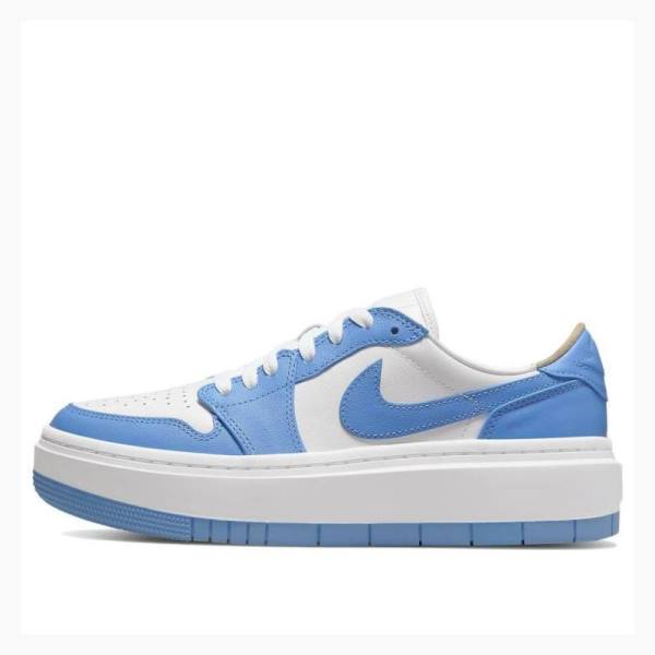 White / Blue Nike Elevate Low SE Sneakers Women\'s Air Jordan 1 | JD-781BO