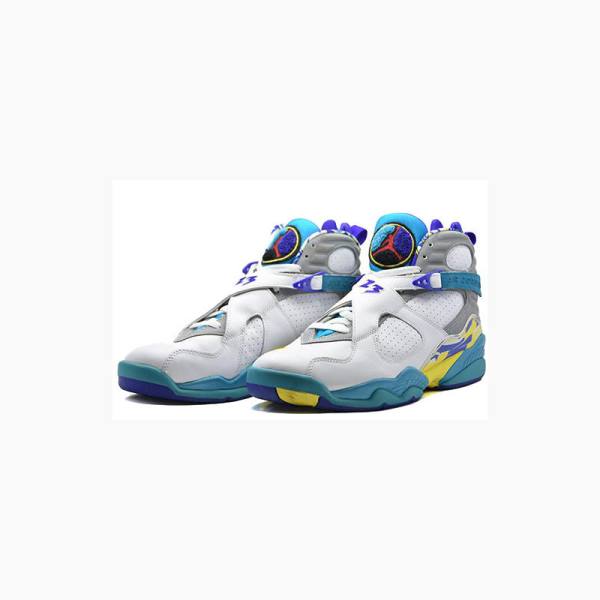 White / Blue Nike Retro Basketball Shoes Women's Air Jordan 8 | JD-168IJ