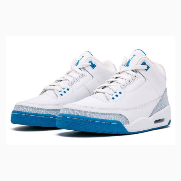 White / Blue Nike Retro Basketball Shoes Women's Air Jordan 3 | JD-376EZ