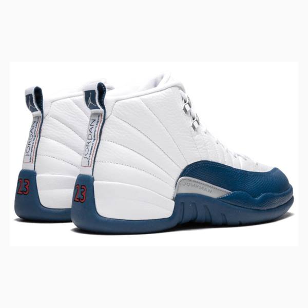 White / Blue Nike Retro French Basketball Shoes Men's Air Jordan 12 | JD-849YN