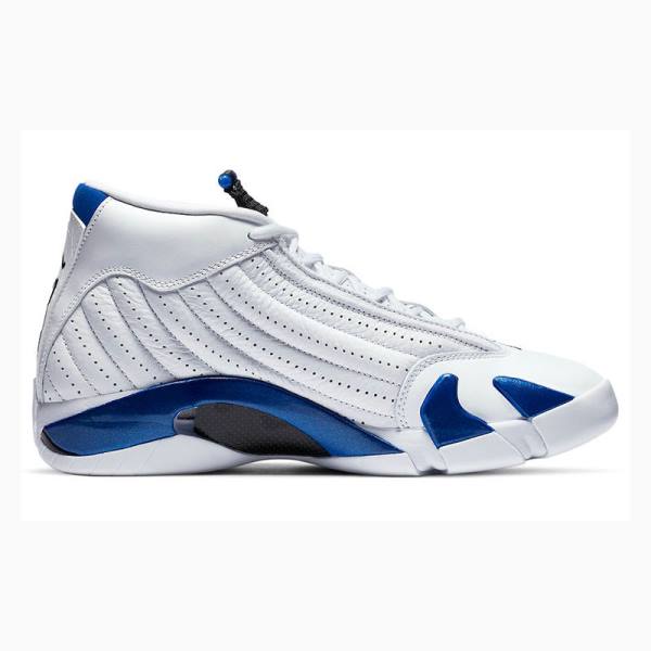 White / Blue Nike Retro Hyper Royal Basketball Shoes Men's Air Jordan 14 | JD-507KG