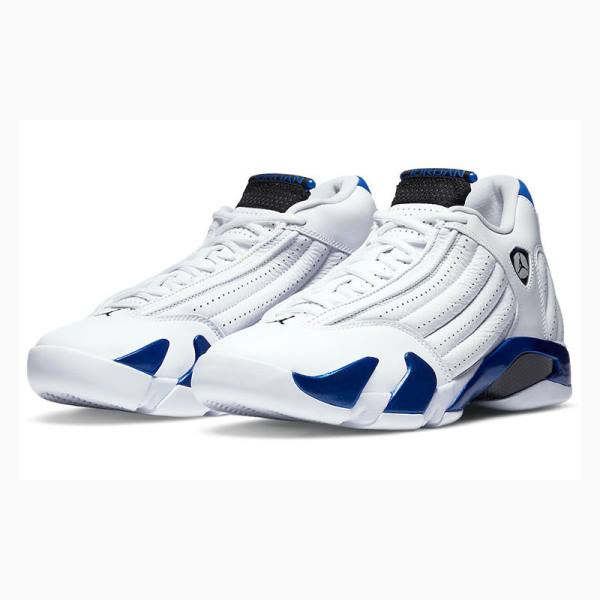 White / Blue Nike Retro Hyper Royal Basketball Shoes Men's Air Jordan 14 | JD-507KG