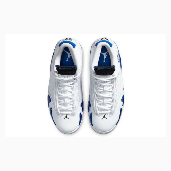 White / Blue Nike Retro Hyper Royal Basketball Shoes Men's Air Jordan 14 | JD-507KG