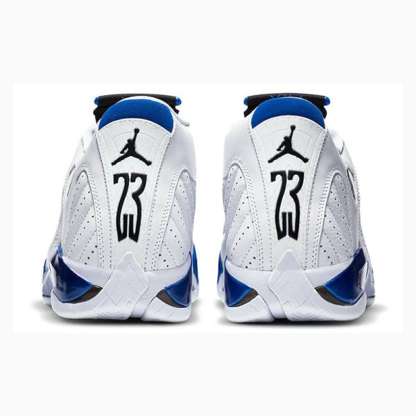 White / Blue Nike Retro Hyper Royal Basketball Shoes Men's Air Jordan 14 | JD-507KG