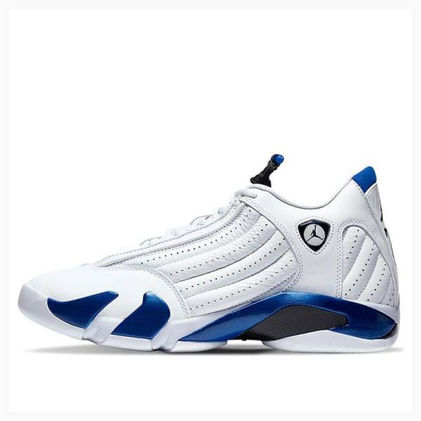 White / Blue Nike Retro Hyper Royal Basketball Shoes Men\'s Air Jordan 14 | JD-507KG