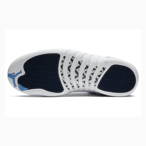 White / Blue Nike Retro Indigo Basketball Shoes Men's Air Jordan 12 | JD-462PW