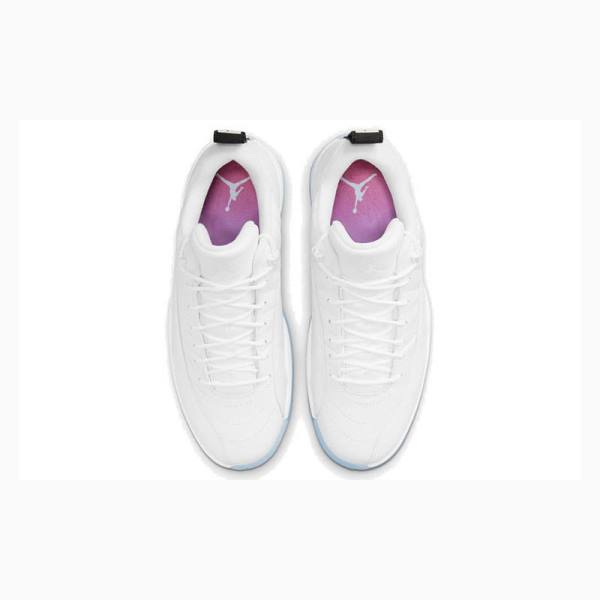 White / Blue Nike Retro Low Lagoon Pulse Easter Egg Sneakers Men's Air Jordan 12 | JD-748PT