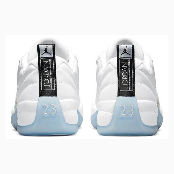 White / Blue Nike Retro Low Lagoon Pulse Easter Egg Sneakers Men's Air Jordan 12 | JD-748PT