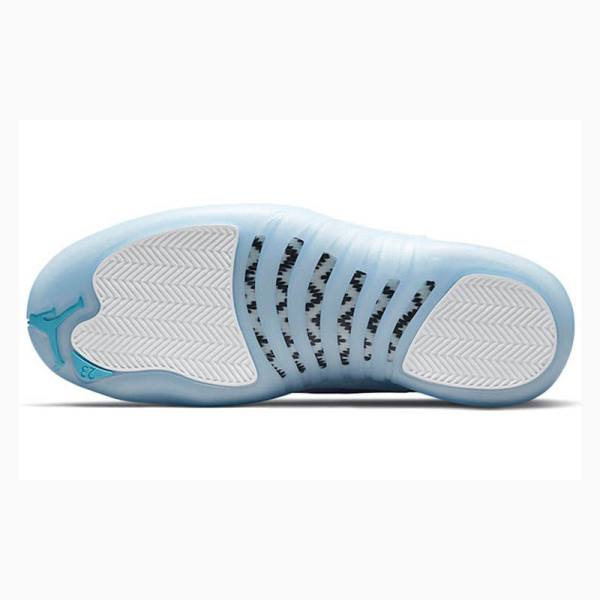 White / Blue Nike Retro Low Lagoon Pulse Easter Egg Sneakers Men's Air Jordan 12 | JD-748PT