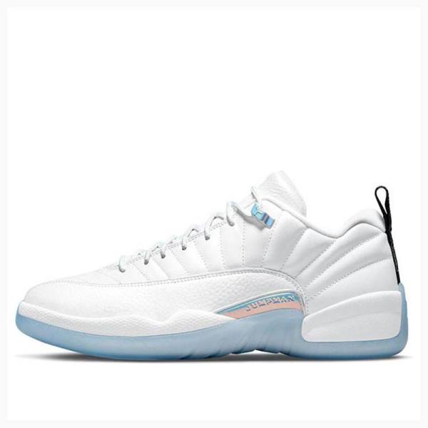 White / Blue Nike Retro Low Lagoon Pulse Easter Egg Sneakers Men\'s Air Jordan 12 | JD-748PT