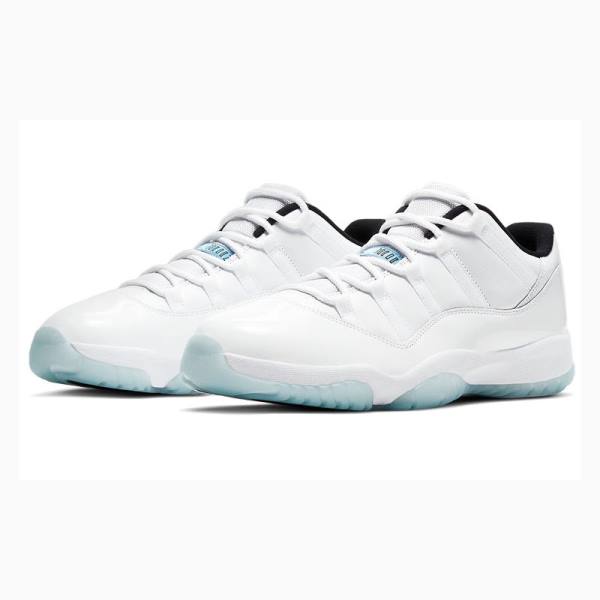 White / Blue Nike Retro Low Legend Sneakers Men's Air Jordan 11 | JD-567BU