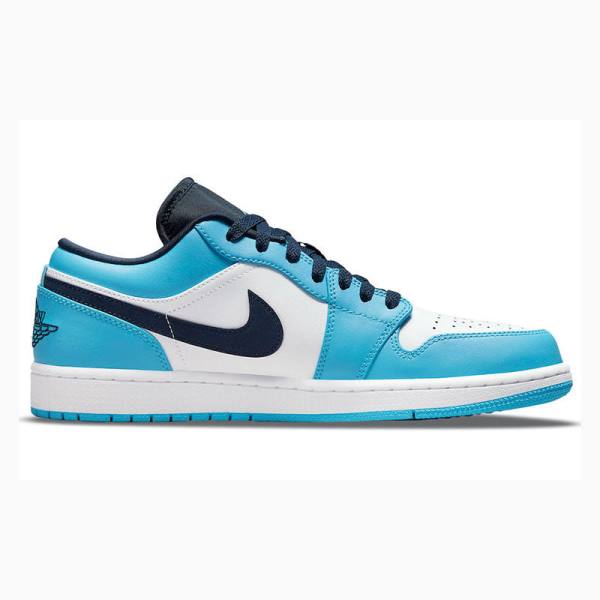 White / Blue Nike Retro Low UNC Sneakers Men's Air Jordan 1 | JD-721PH