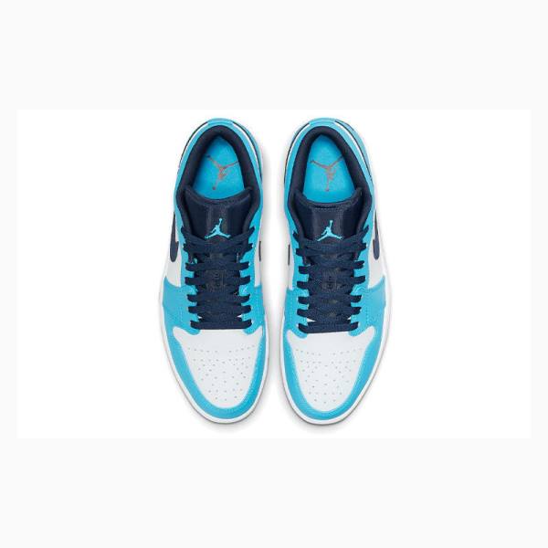 White / Blue Nike Retro Low UNC Sneakers Men's Air Jordan 1 | JD-721PH