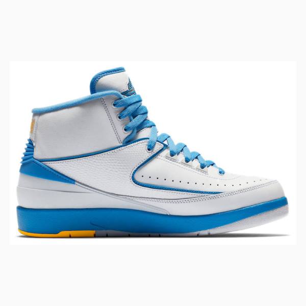 White / Blue Nike Retro Melo Basketball Shoes Men's Air Jordan 2 | JD-624MD