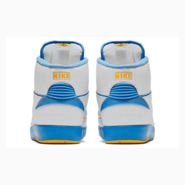 White / Blue Nike Retro Melo Basketball Shoes Men's Air Jordan 2 | JD-624MD