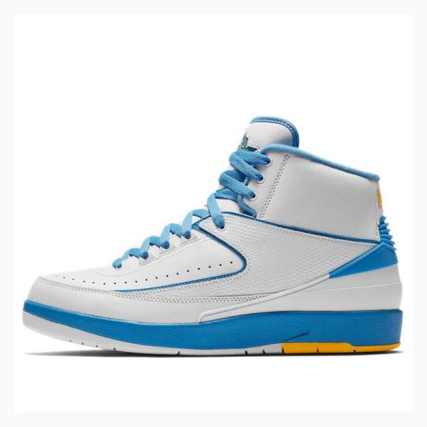 White / Blue Nike Retro Melo Basketball Shoes Men\'s Air Jordan 2 | JD-624MD