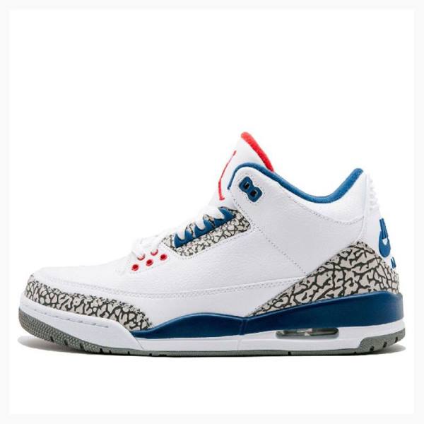 White / Blue Nike Retro OG Retro Basketball Shoes Men\'s Air Jordan 3 | JD-986JC