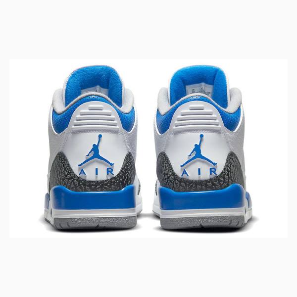 White / Blue Nike Retro Racer Basketball Shoes Men's Air Jordan 3 | JD-231ES