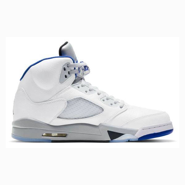 White / Blue Nike Retro Stealth 2.0 Basketball Shoes Men's Air Jordan 5 | JD-912WC